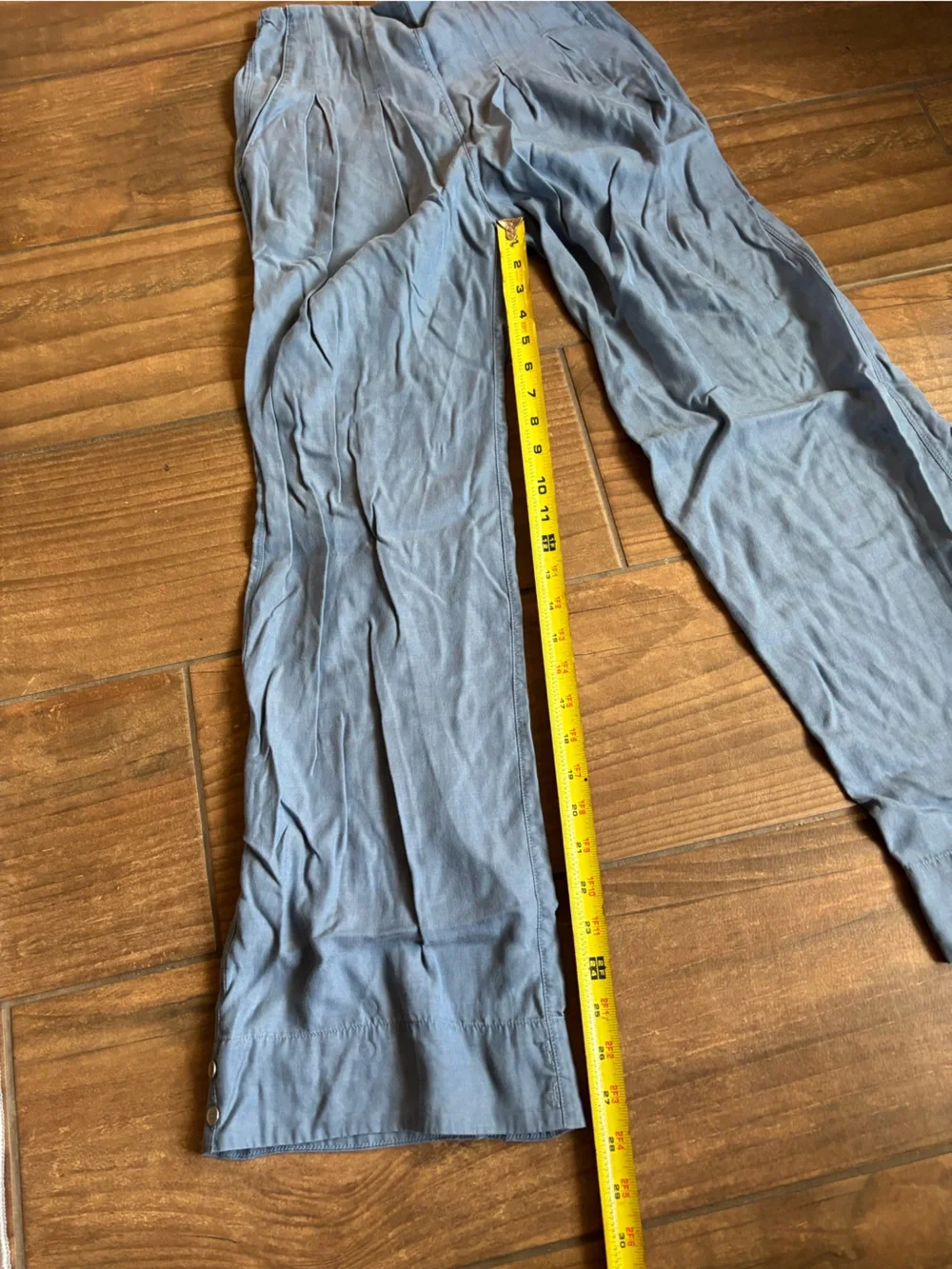 Lululemon Pleated Wide Leg Pants Blue Gray Tencel Size 4
